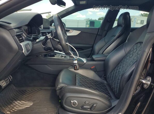 WAUB4CF57JA114989 2018 AUDI S5 Black Widok wnętrza z przodu