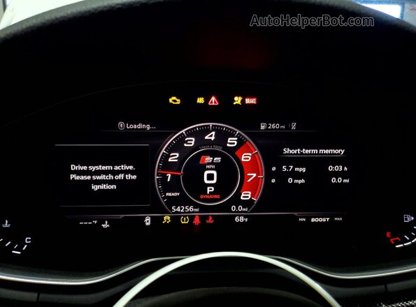 WAUB4CF57KA082546 2019 AUDI S5 White Instrument cluster view