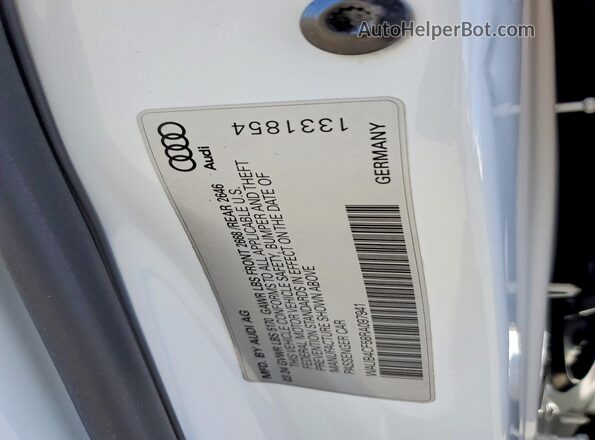 WAUB4CF58RA097941 2024 AUDI S5 White VIN კოდის სტიკერის ხედი