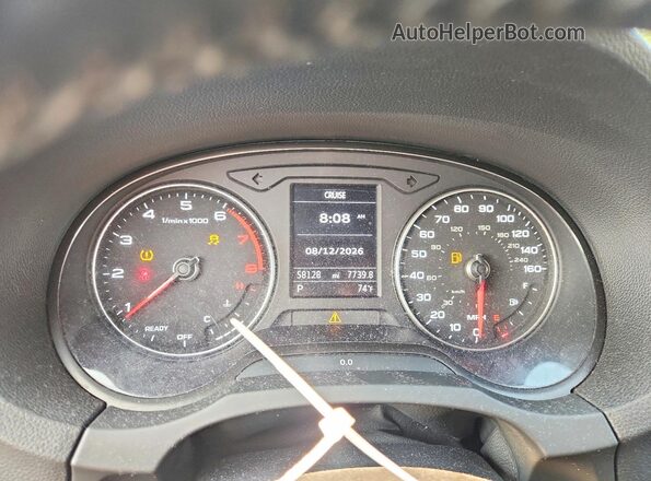 WAUB8GFF2H1074271 2017 AUDI A3 Gray Вид щитка приладів
