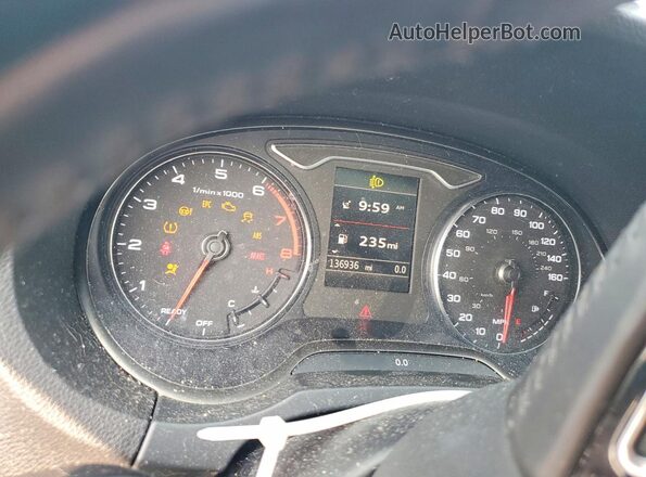 WAUB8GFF4G1042176 2016 AUDI A3 Gray Instrument cluster view