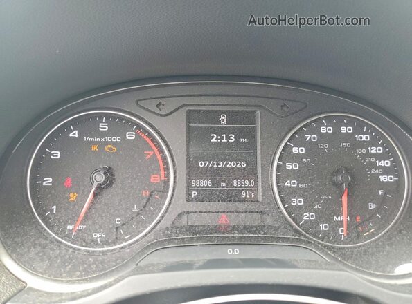 WAUB8GFF7G1011990 2016 AUDI A3 Silver Вид щитка приладів