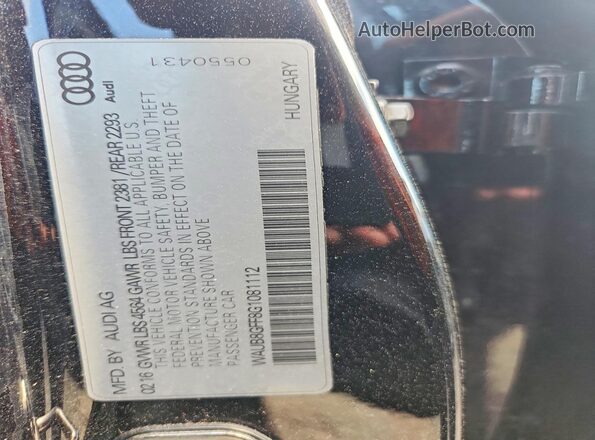 WAUB8GFF8G1081112 2016 AUDI A3 Black Вид підкапотного простору