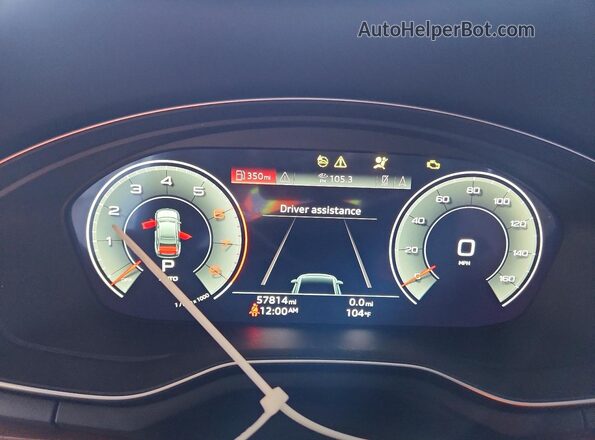 WAUBBAF40MN012786 2021 AUDI A4 White Սարքավորումների վահանակի տեսք