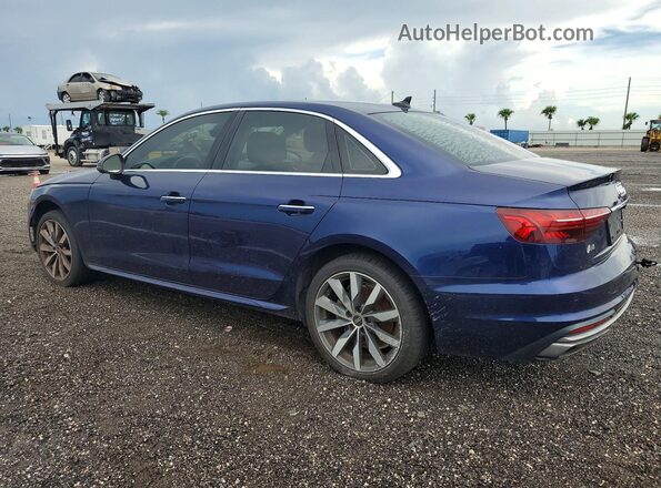 WAUBBAF4XMA036083 2021 AUDI A4 Blue Հետևի ձախ