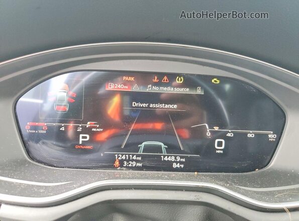 WAUBBAF4XMA036083 2021 AUDI A4 Blue Սարքավորումների վահանակի տեսք