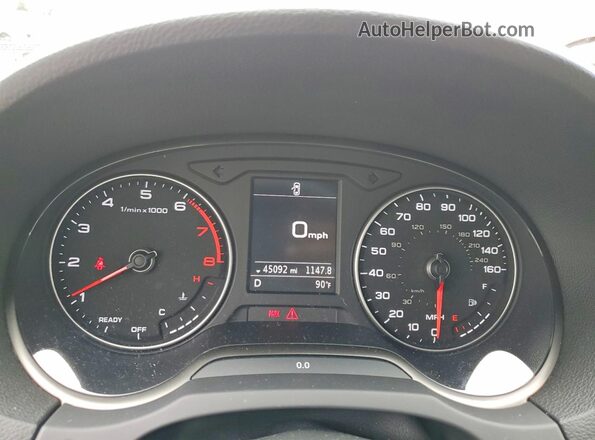 WAUBEGFFXK1020751 2019 AUDI A3 Gray Instrument cluster view