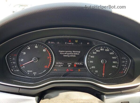 WAUBNAF43JA100788 2018 AUDI A4 Gray Instrument cluster view