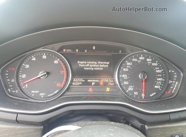 WAUBNCF50JA103846 2018 AUDI A5 Черный Вид щитка приборов