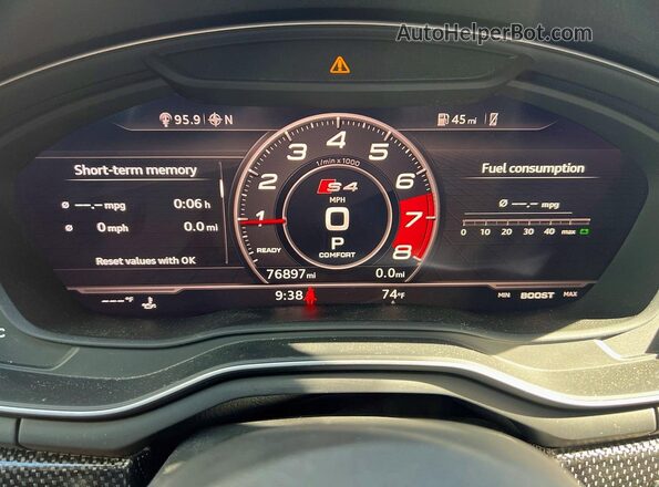 WAUC4AF42JA002570 2018 AUDI S4 White Սարքավորումների վահանակի տեսք