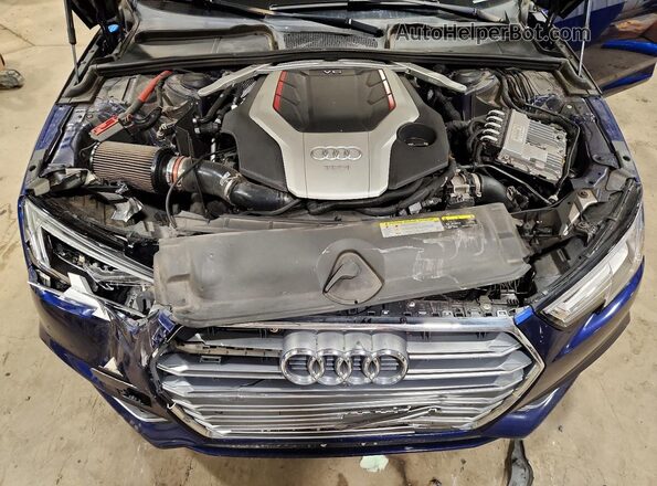 WAUC4AF4XJA230140 2018 AUDI S4 Blue Вид задньої частини салону