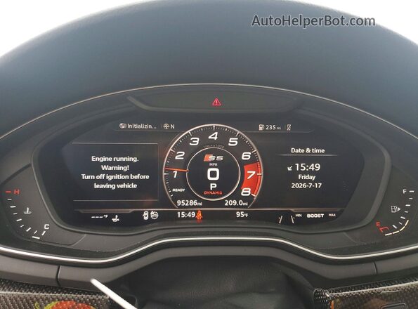 WAUC4CF51JA009918 2018 AUDI S5 Silver Widok zestawu wskaźników