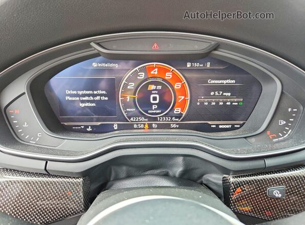 WAUC4CF54JA032691 2018 AUDI S5 Белый Вид щитка приборов