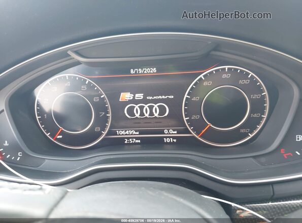 WAUC4CF54JA064430 2018 AUDI S5 Gray Vista de los asientos traseros