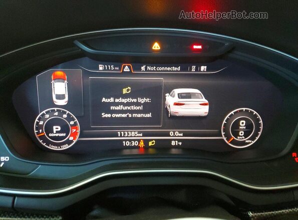 WAUC4CF57JA053096 2018 AUDI S5 Red ხელსაწყოთა პანელის ხედი