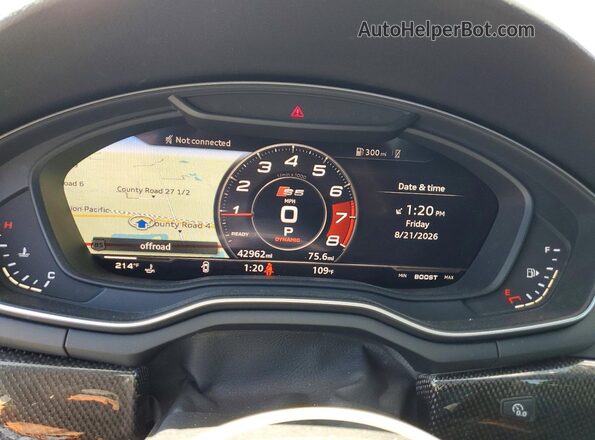 WAUC4DF54KA070428 2019 AUDI S5 Серебряный Вид щитка приборов