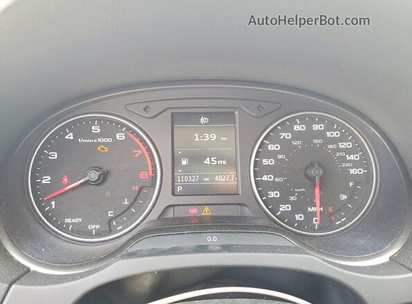 WAUC7GFF4G1056649 2016 AUDI A3 Black Вид щитка приладів