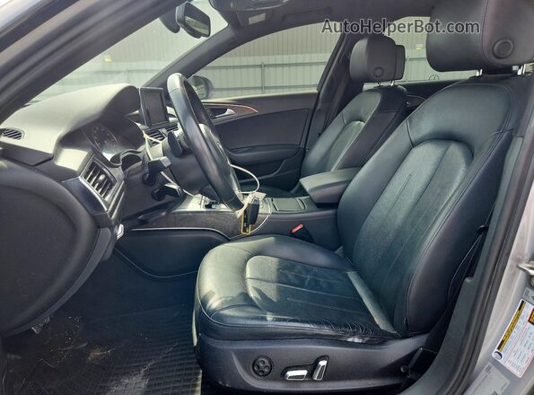 WAUC8AFC6JN011583 2018 AUDI A6 Gray Widok wnętrza z przodu
