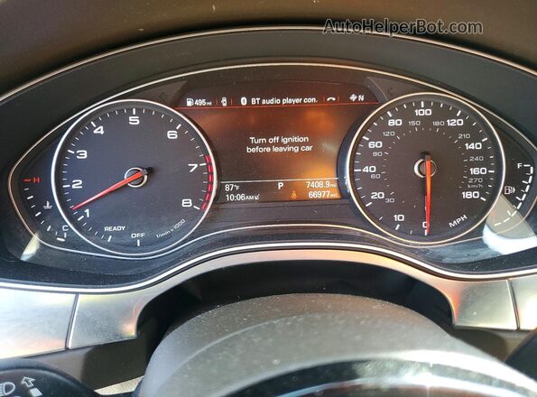 WAUC8AFCXJN071883 2018 AUDI A6 White ხელსაწყოთა პანელის ხედი