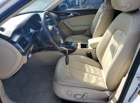 WAUC8AFCXJN071883 2018 AUDI A6 White წინა სალონის ხედი