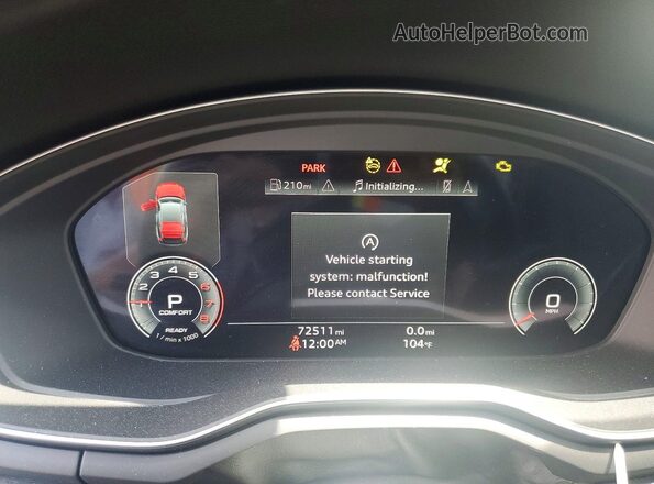 WAUCBCF50MA062183 2021 AUDI A5 White Vista del cuadro de instrumentos