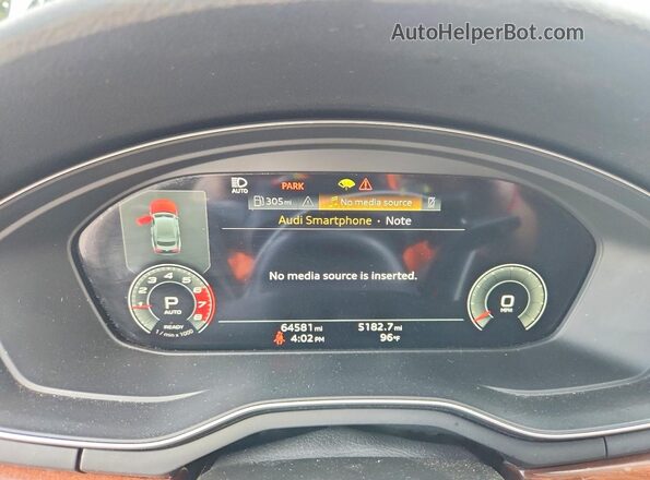 WAUCBCF51MA062290 2021 AUDI A5 Угольный Вид щитка приборов