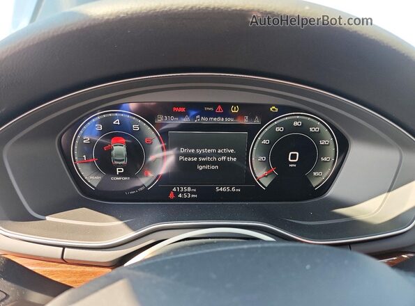 WAUCBCF58PA007498 2023 AUDI A5 Black Vista del cuadro de instrumentos