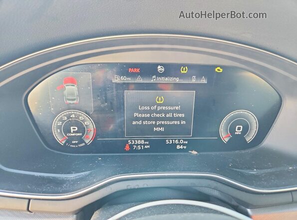 WAUCNCF53LA014537 2020 AUDI A5 Синий Вид щитка приборов