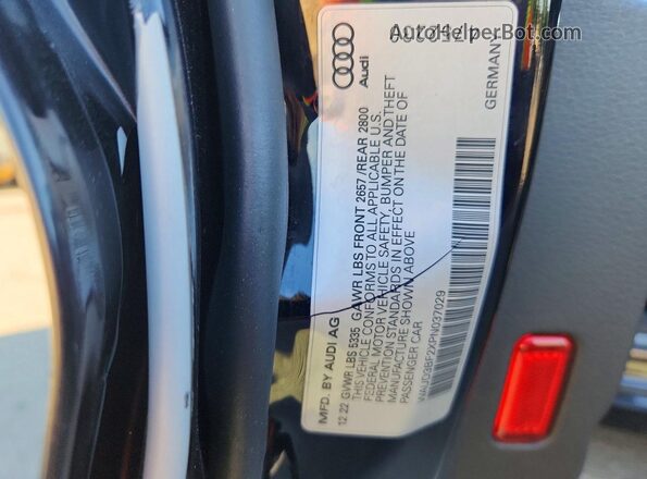 WAUD3BF2XPN037029 2023 AUDI A6 Black Vista del compartimento del motor