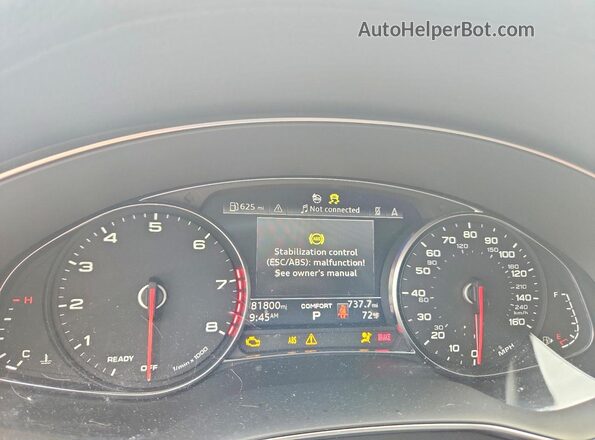 WAUD8AF21KN131692 2019 AUDI A6 Blue Սարքավորումների վահանակի տեսք