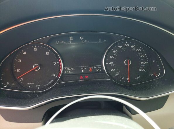 WAUD8AF27KN130529 2019 AUDI A6 White Widok zestawu wskaźników