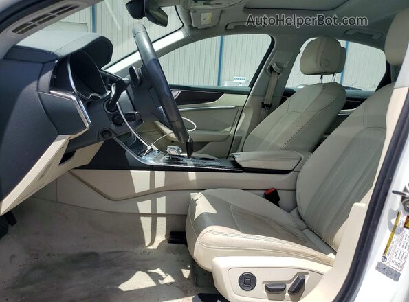 WAUD8AF27KN130529 2019 AUDI A6 White Widok wnętrza z przodu