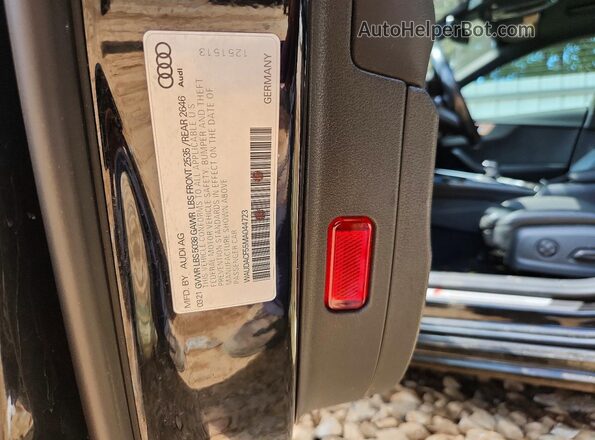 WAUDACF55MA044723 2021 AUDI A5 Black Widok komory silnika