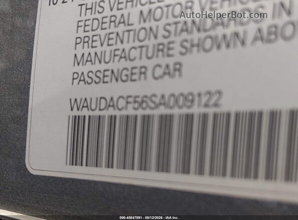 WAUDACF56SA009122 2025 AUDI OTHER Gray Widok komory silnika