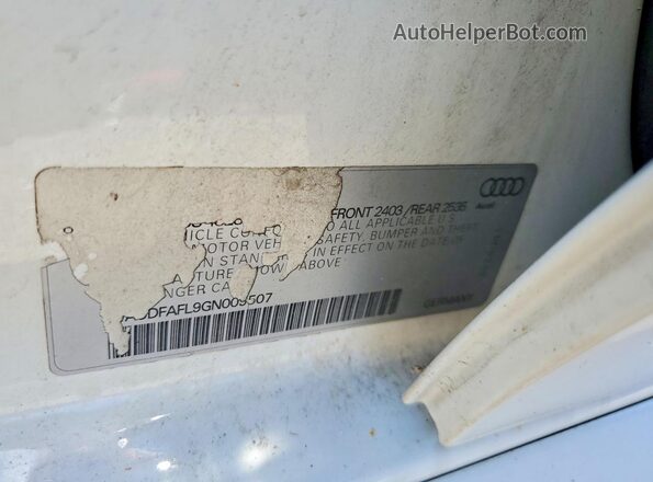 WAUDFAFL9GN009507 2016 AUDI A4 Белый Вид подкапотного пространства