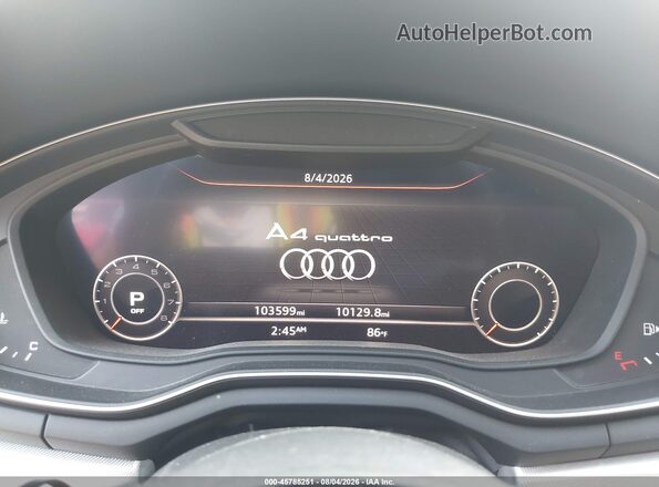 WAUDNAF41HN039100 2017 AUDI A4 Black უკანა სავარძლების ხედი