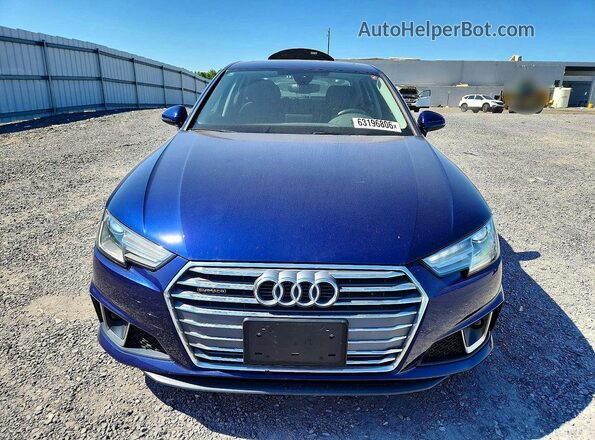 WAUDNAF42KA118371 2019 AUDI A4 Blue Դիմացի տեսք