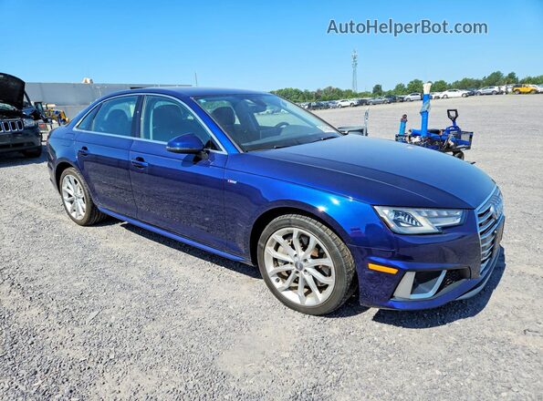 WAUDNAF42KA118371 2019 AUDI A4 Blue Առջևի աջ