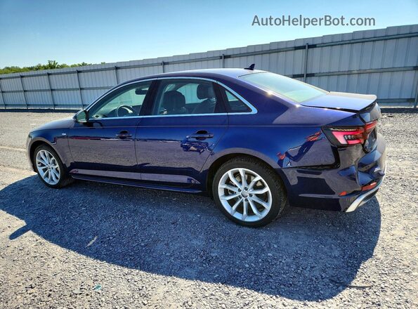 WAUDNAF42KA118371 2019 AUDI A4 Blue Հետևի ձախ