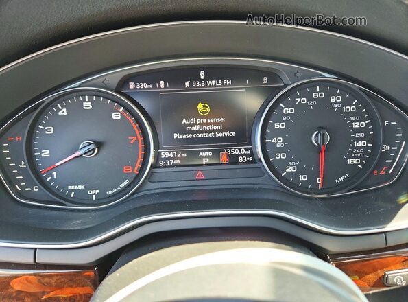 WAUDNAF42KA118371 2019 AUDI A4 Blue Սարքավորումների վահանակի տեսք
