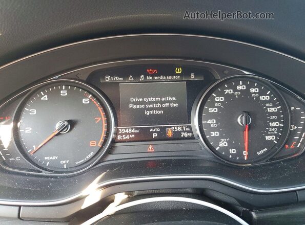 WAUDNAF42LA047058 2020 AUDI A4 White Սարքավորումների վահանակի տեսք