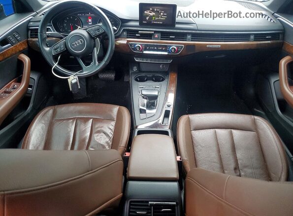 WAUDNAF43JA019282 2018 AUDI A4 Black Առջևի վահանակի տեսք