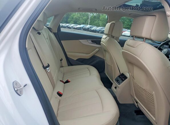 WAUDNAF43JA223841 2018 AUDI A4 Белый Вид задних сидений