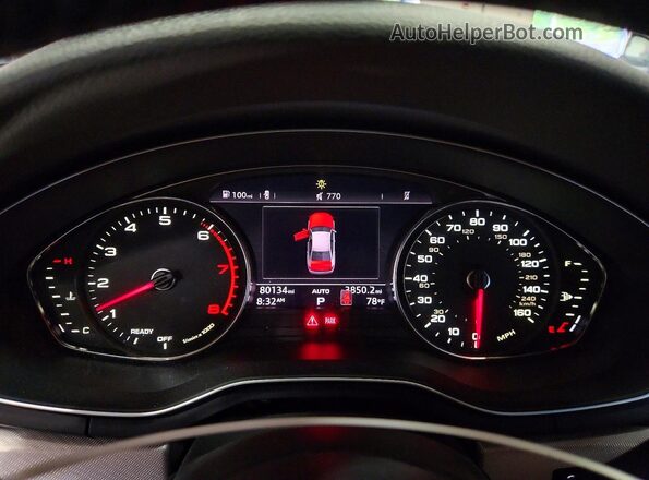 WAUDNAF43KA115463 2019 AUDI A4 Black Vista del cuadro de instrumentos