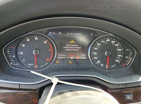 WAUDNAF45KA016238 2019 AUDI A4 Белый Вид щитка приборов