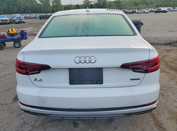 WAUDNAF45KN018841 2019 AUDI A4 White Rear view