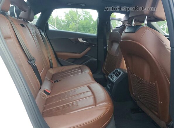 WAUDNAF45KN018841 2019 AUDI A4 White Rear seats view