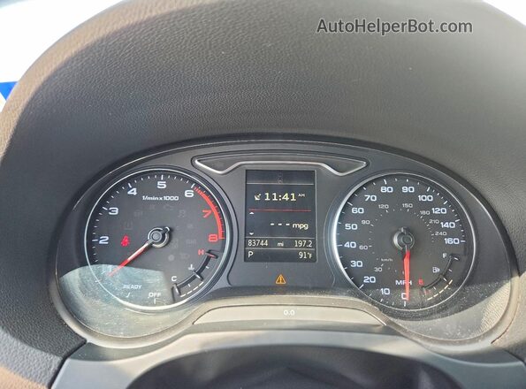 WAUE8GFF1G1024652 2016 AUDI A3 White Instrument cluster view