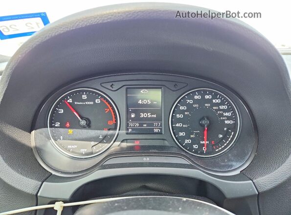 WAUE8GFF7G1036661 2016 AUDI A3 Blue Widok zestawu wskaźników