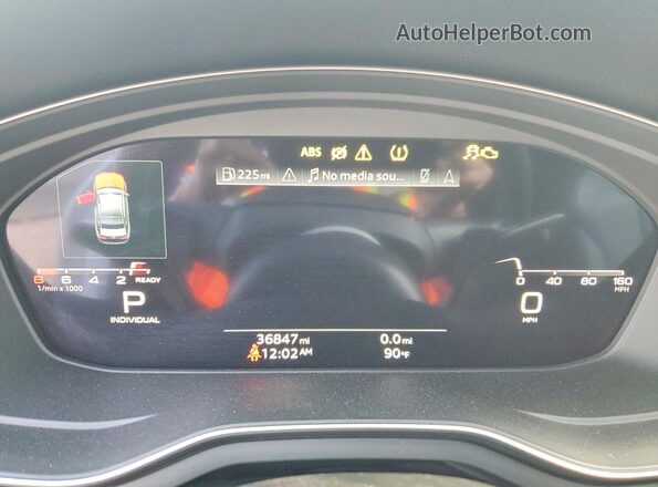 WAUEAAF40PA004179 2023 AUDI A4 White Instrument cluster view